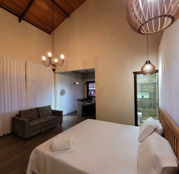 キングサイズベッドのスタンダードルーム, Euetu Na Lapinha Da Serra