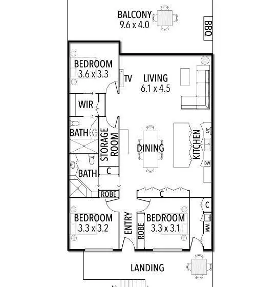 1 Bedroom Penthouse Apartment, Sea Foam Villas