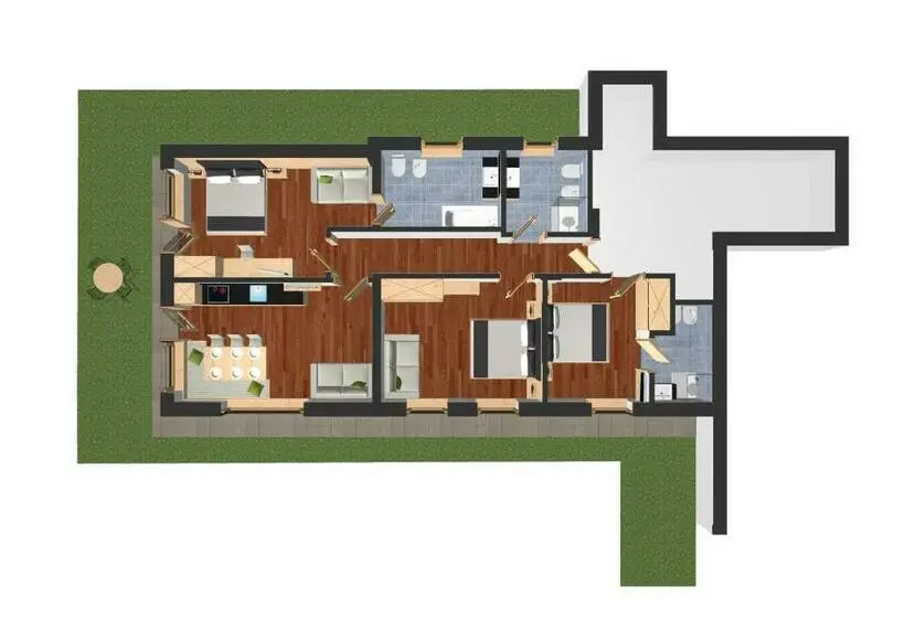 آپارتمان 3 خوابه, Residence Ravisa Dolomites