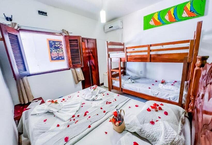 اتاق استاندارد چهارنفره با بالکن, Pousada Solar Da Praia Jeri