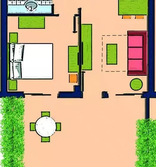 آپارتمان 1 خوابه, Residence Dei Margi