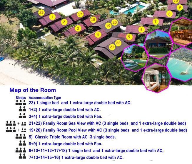 스탠다드 트리플 룸 풀장 전망, Koh Yao Seaview Bungalow