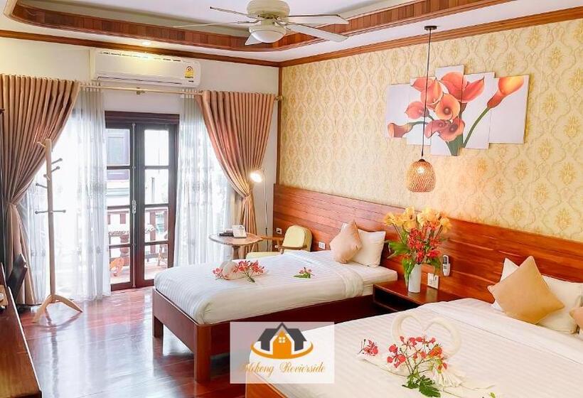 스탠다드 트리플 발코니 룸, Luang Prabang Mekong Charm River View