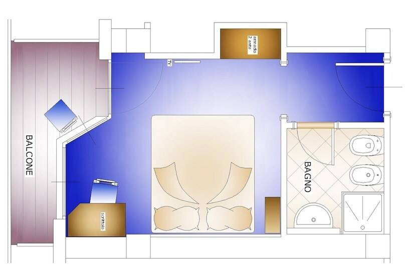 Номер Стандарт Индивидуальный Кровать Кинг, Larice Bianco