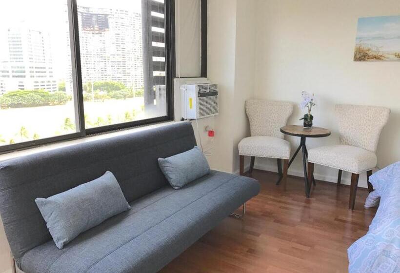 带观景的标准工作室, Modern Waikiki Sleek Studio