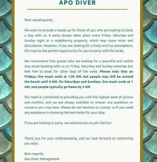 オーシャンビューデラックスルーム, Apo Diver Beach Resort