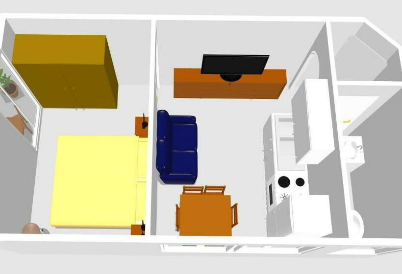 バルコニー付き1ベッドルームアパートメント, Bauernhof Trinkergut