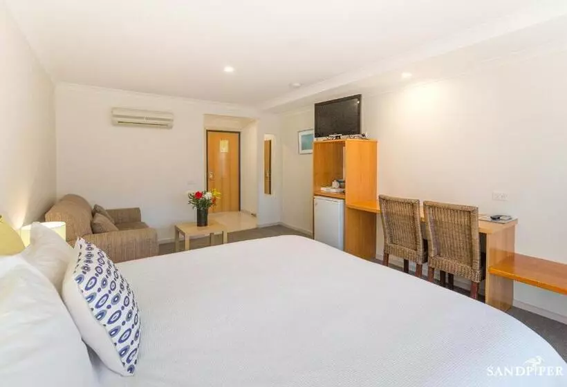 キングサイズベッドのスタンダードルーム, Sandpiper Motel Apollo Bay