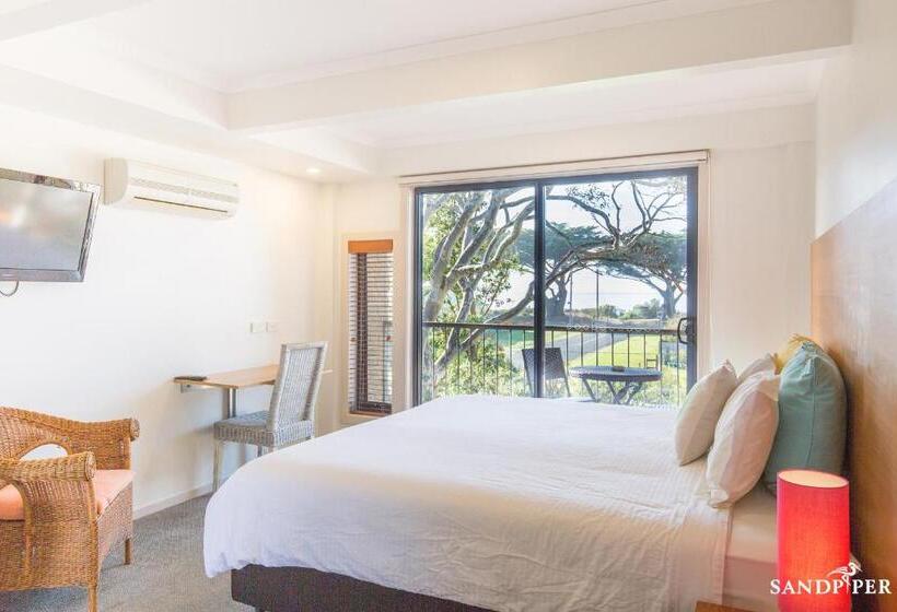 キングサイズベッドのスタンダードルーム, Sandpiper Motel Apollo Bay