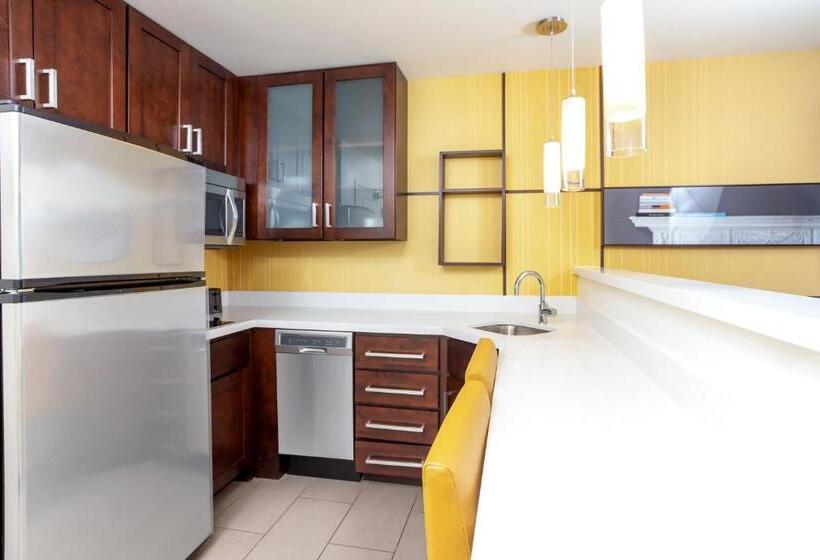 带大床的标准工作室, Residence Inn By Marriott Decatur Forsyth