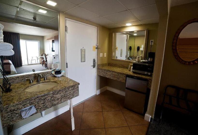 带观景和大床的豪华房间, Desoto Beach