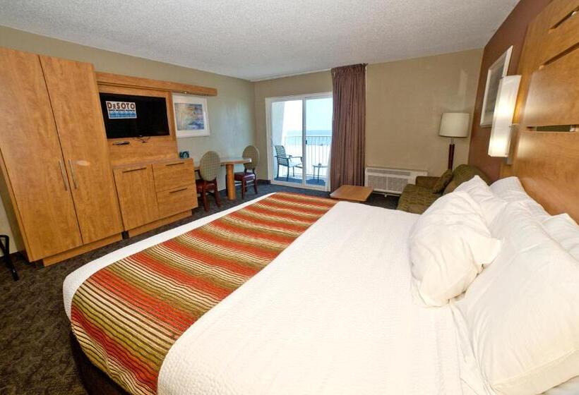 带观景和大床的豪华房间, Desoto Beach