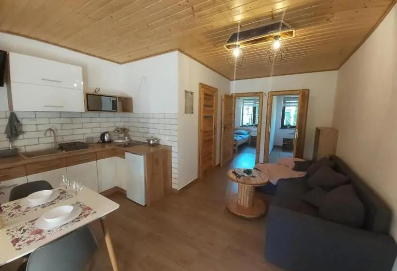 テラス付き１ベッドルームアパートメント, Leśny Dwór Bieszczady   Sauna I Gorąca Balia