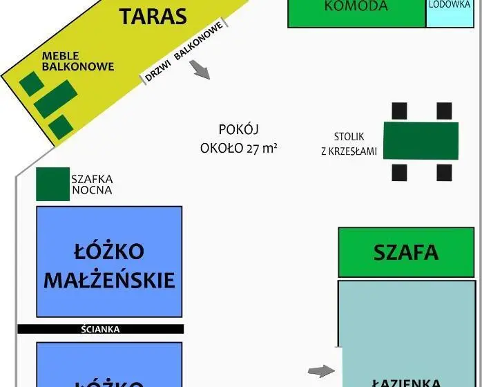テラス付スタンダードルーム, Arena Slonca