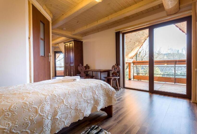 اتاق استاندارد سه تخته با بالکن, Magnat Inn & Sauna & Relax