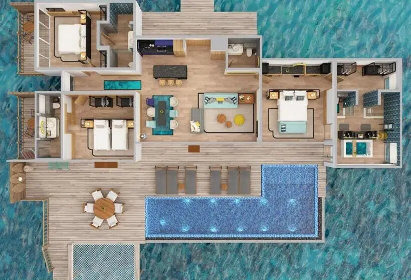 آپارتمان 3 خوابه, Avani Plus Fares Maldives Resort