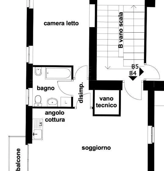 １ベッドルームアパートメント, Villa Scati Bed And Breakfast