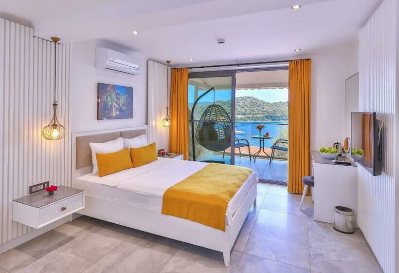 اتاق استاندارد با بالکن و چشم‌انداز دریا, Jasmine Otel