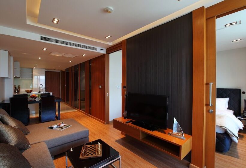 침실 1개 바다 전망 아파트, The Privilege Residence
