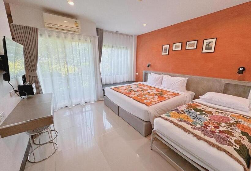 带花园景观的标准三人间, Ideo Phuket Hotel   Sha Extra Plus