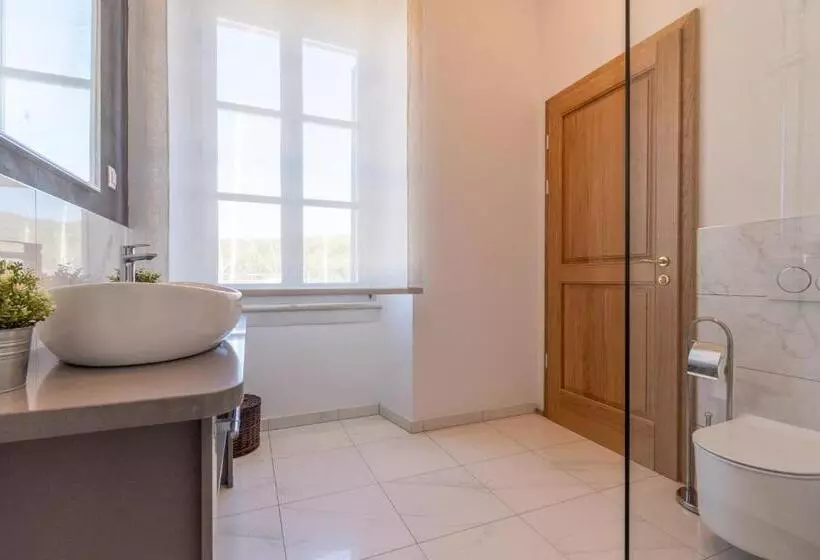 オーシャンビューデラックスルームバルコニー付き, B&b Heritage Villa Apolon