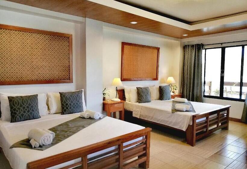 غرفة ديلوكس مطلّة علي البحر مزوَّدة بشُرفة, La Estancia Busuanga