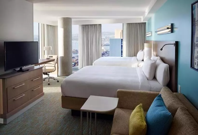 景色の見えるスイートルーム, Springhill Suites By Marriott San Diego Downtown/bayfront