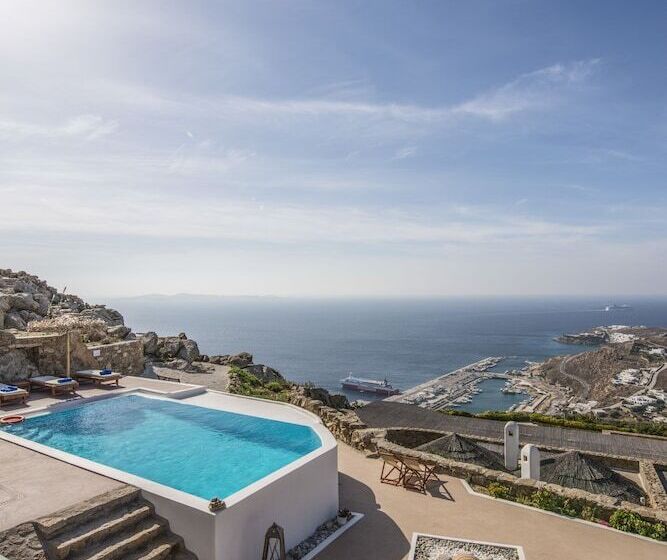 带按摩浴缸和海景的套房, Manolia View Mykonos