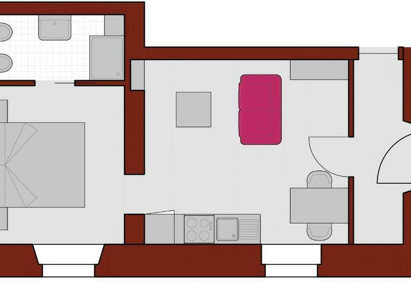 شقة غرفة واحدة, Villa Angelica