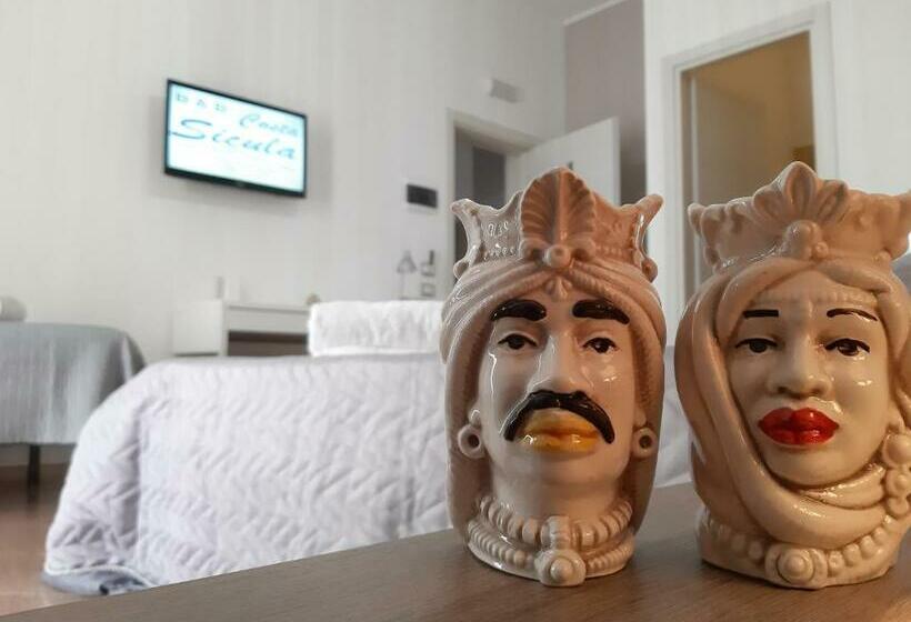 اتاق سه نفره سوپریور با چشم‌انداز دریا, B&b Costa Sicula