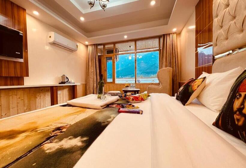 디럭스 룸 킹사이즈 침대, Hill River Resort By West Western