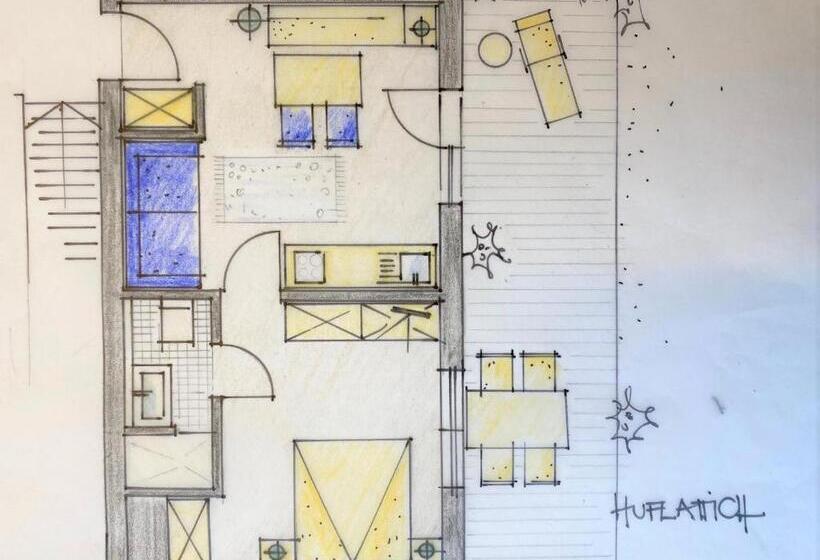 شقة غرفة واحدة مزودة بتراس, Landhaus Almdorf