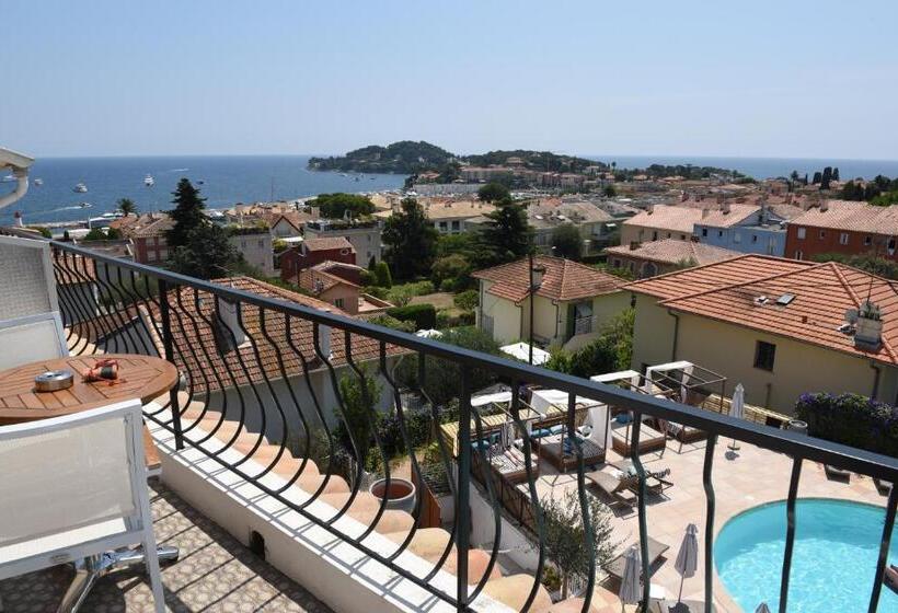 חדר סטנדרט נוף לים עם טרסה, Boutique Hotel & Spa La Villa Cap Ferrat
