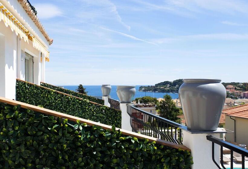 חדר סטנדרט נוף לים עם טרסה, Boutique Hotel & Spa La Villa Cap Ferrat