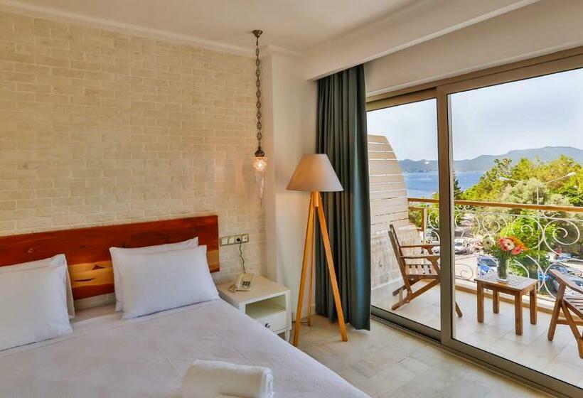 חדר דלוקס עם מרפסת נוף לים, Arnna