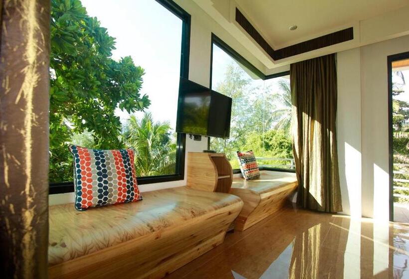 חדר דלוקס עם מרפסת נוף לים, Ac 2 Resort