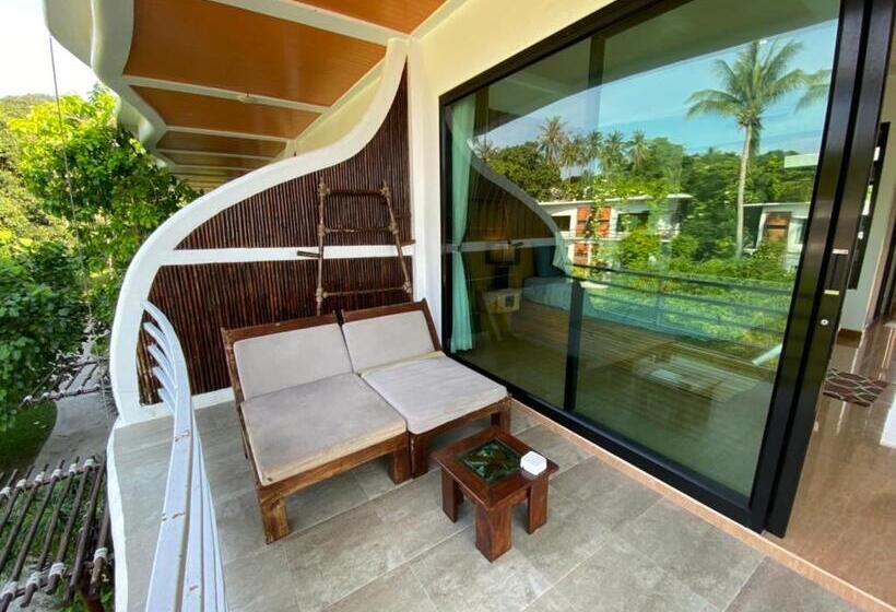 חדר דלוקס עם מרפסת נוף לים, Ac 2 Resort