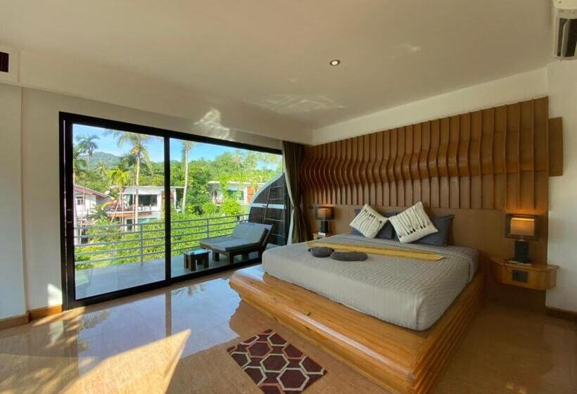 חדר דלוקס עם מרפסת נוף לים, Ac 2 Resort