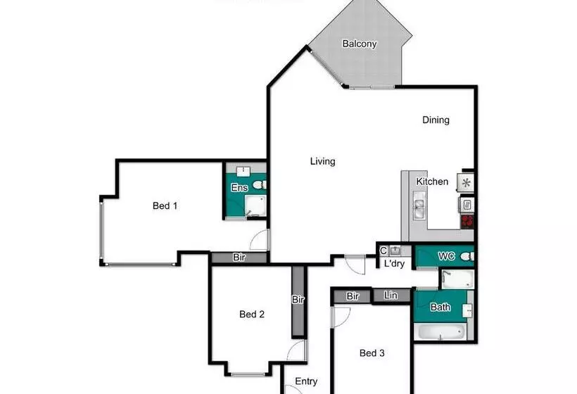 ３ベッドルームアパートメント, Portsea Village Resort