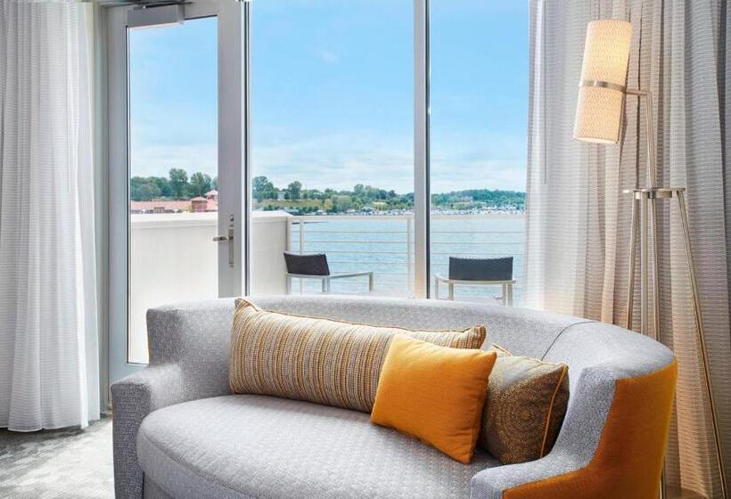 带观景和大床的豪华房间, Courtyard By Marriott Erie Bayfront