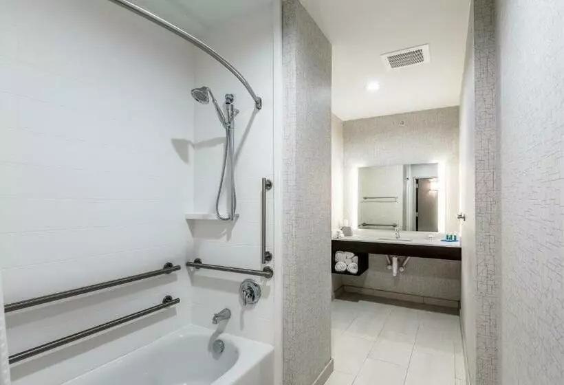身障者適用キングサイズベッドルーム, Holiday Inn Express & Suites Jersey City North   Hoboken, An Ihg