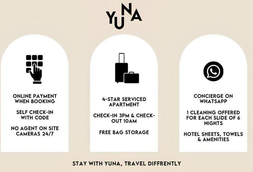 آپارتمان پریمیوم 1 خوابه, Yuna Porte Maillot   Apart