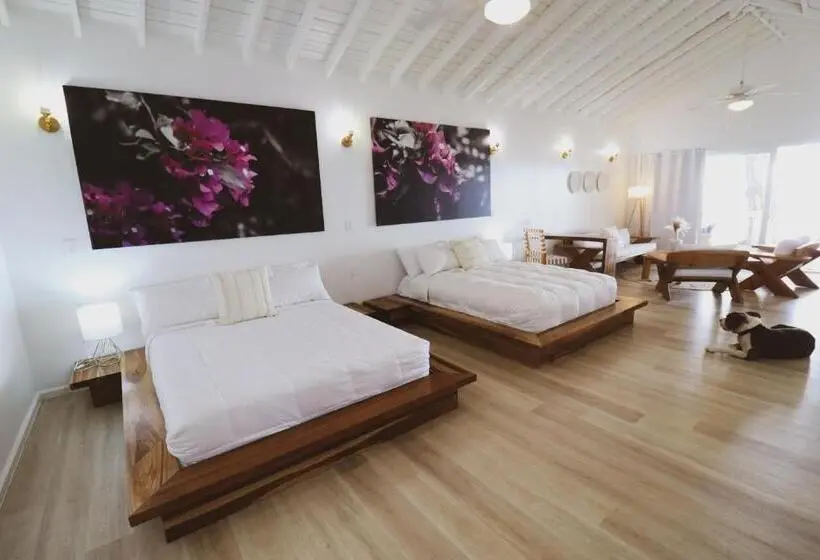 اتاق لوکس با بالکن و چشمانداز دریا, Luna Beach Luxury Boutique Beach Front Resort