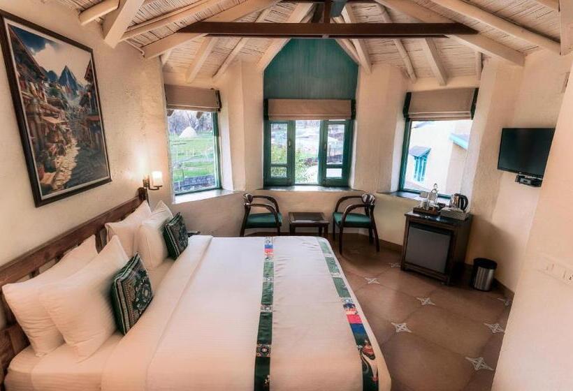 带大床的高级房间, Tree Of Life Birdsong Chalets , Dharamshala