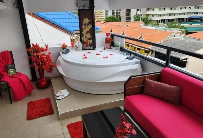 Huoneisto 1 Makuuhuone Merinäkymä, Happy Beach Jomtien Guesthouse