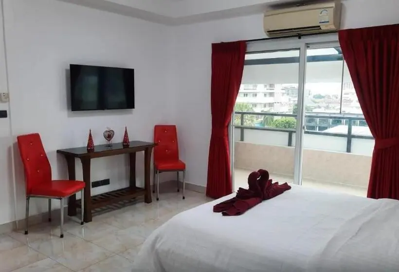 Huoneisto 1 Makuuhuone Merinäkymä, Happy Beach Jomtien Guesthouse