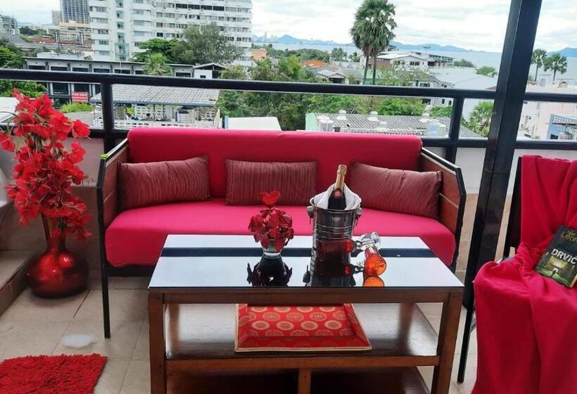 شقة غرفة واحدة مطلة على البحر, Happy Beach Jomtien Guesthouse