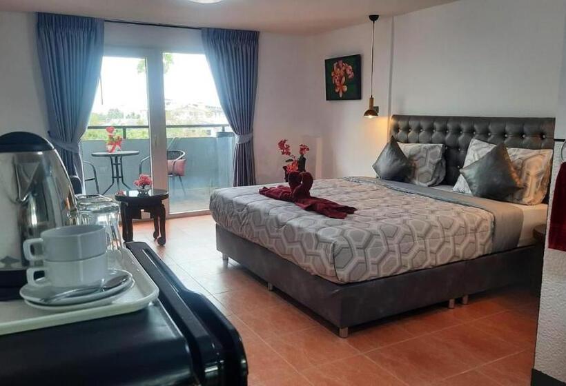 غرفة ديلوكس مطلّة علي البحر, Happy Beach Jomtien Guesthouse