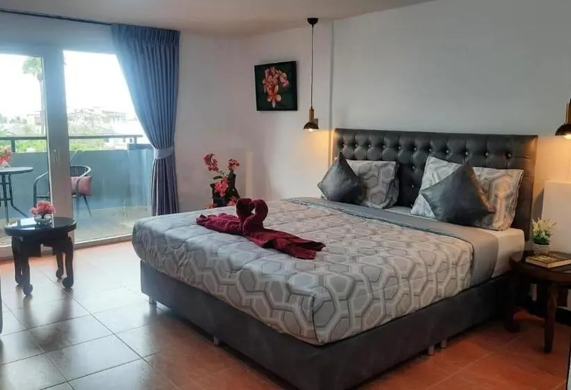 Deluxe-huone Merinäkymä, Happy Beach Jomtien Guesthouse