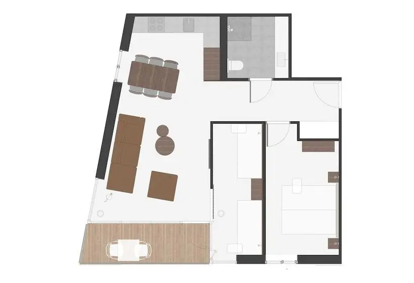 1 Yatak Odalı Delüks Daire, Lux